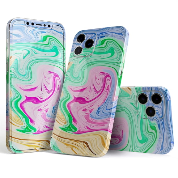 DesignSkinz Mixed ColorOil Full-Body Skin Decal Wrap Cover for iPhone 16