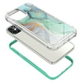 thumbnail image 3 of iPhone 12 Pro Max Case (6.7"), Rosebono Hybrid IMD Design Graphic Anti-Scratch Fashion Cute Colorful Silicone Skin Cover Armor Case for iPhone 12 Pro Max (Green Marble), 3 of 5