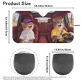 thumbnail image 7 of HUIACONG Cat Road Trip Print Protector Car Windshield Sun Shade UV Reflective Heat Reflector Interior Protection Windshield Sunshade for Universal Fit Front Window, 7 of 7