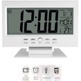thumbnail image 5 of Reloj digital Calendario multifunción Digital LCD Despertador de escritorio con luz nocturna y repetición de hora/fecha/temperatura (plata) JFHHH pequeña, 5 of 5