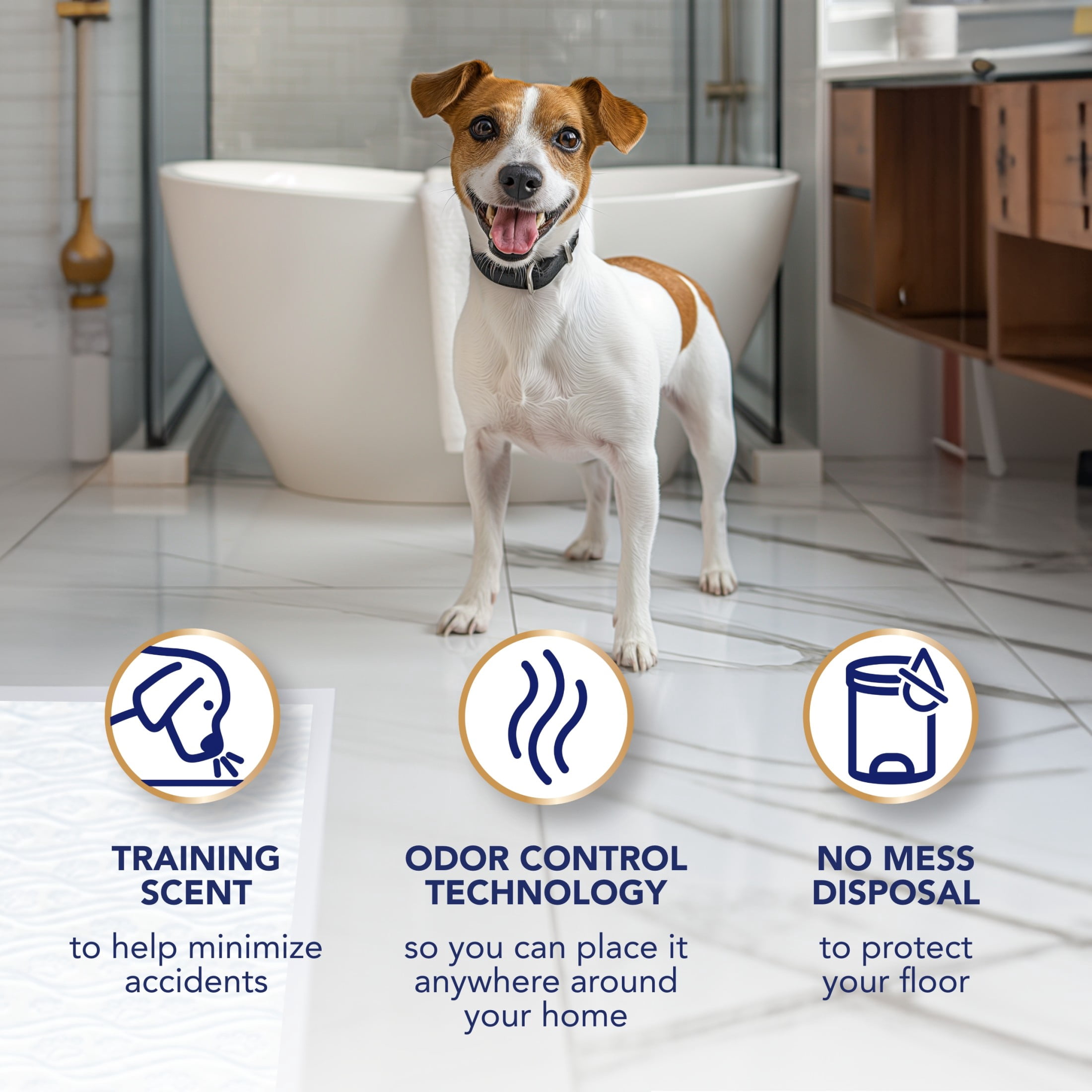 Scott Pet Guard Advanced Dog Pads - Dog Training Pee Pads for Puppies, Medium & Large Dogs - Up to 16 Hour Absorbency with Odor Control - Softest Quilted Dog Pee Pads - Large - 22" x 22" - 100 Pack