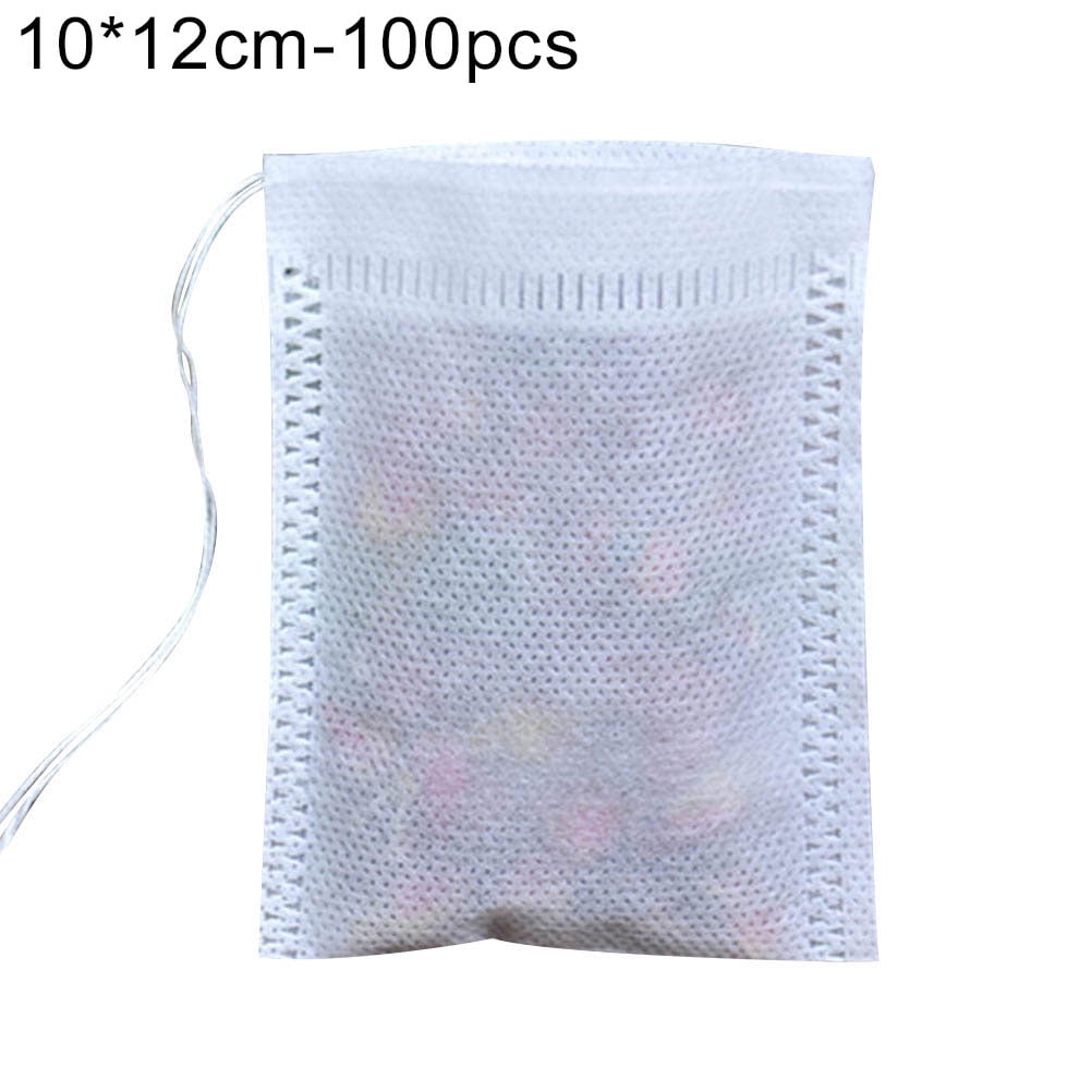100Pcs Large Tea Bag Disposable Empty Tea Filter Bags No Mess Mesh