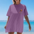 thumbnail image 6 of Oversized Tshirts for Women California Beach Graphic Short Sleeve Tees Summer Baggy Loose Fit Basic Vacation Tops, 6 of 7