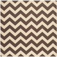 thumbnail image 1 of Safavieh Courtyard Dark Brown Indoor Outdoor Rug - Square 6'7", 1 of 4