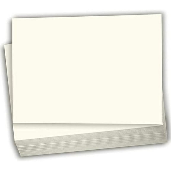 Hamilco Blank Index Cards 5.5 x 8.5 Card Stock 80lb Cover Cream Cardstock Paper - 100 Pack