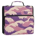 thumbnail image 5 of FORMRS Zipper Binder with Shoulder Strap 2-inch Ring 500 Sheet Capacity File Bag, Purple Wave Pattern, 5 of 5