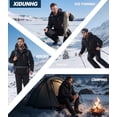 thumbnail image 4 of Xidunhg Men's Winter Skiing Jackets Water Resistant Warm Fleece Coats Parka Raincoats Snowboard Jacket with Hood Multi-Pocket Navy 2XL, 4 of 11