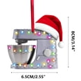 thumbnail image 2 of Isvgxsz Clearance 2D Flat Baking Mixer String Lights Baker Christmas Hat 2D Flat Car Rear View Mirror Accessories Christmas Tree Ornament Decoration Hanging Charm Interior Rearview Pendant Decor Gift, 2 of 5