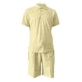 thumbnail image 4 of UVEASISHA Mens Golf 2 Piece,Men's Short Sets Outfits Two Piece Summer Tracksuit Short Sleeve Polos Shirt and Short Sets Summer Outfits for Men 2025 Plus Size Beige, 4 of 5