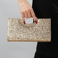 thumbnail image 3 of Jaucin Wedding Clutch Silver Purse for Women Evening Dress Purses Formal, 3 of 16