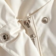 thumbnail image 5 of Blmnix Trench Coat for Women Jacket for Women Snap Motorcycle Jacket Windbreaker Raincoat Beige Cropped Long Sleeve Zip Up Winter Coat, 5 of 7