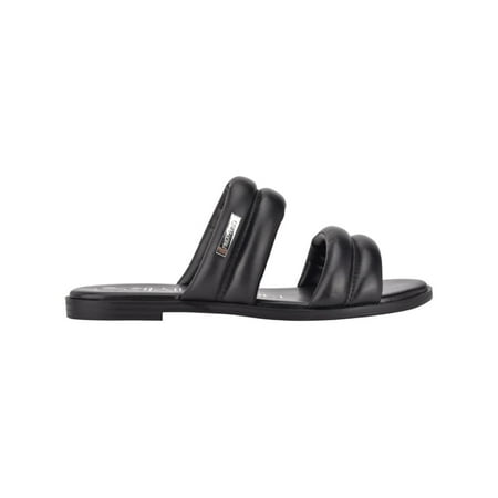 UPC 195182920632 product image for Calvin Klein Womens Koko Leather Flat Slide Sandals Black 7 Medium (B M) | upcitemdb.com