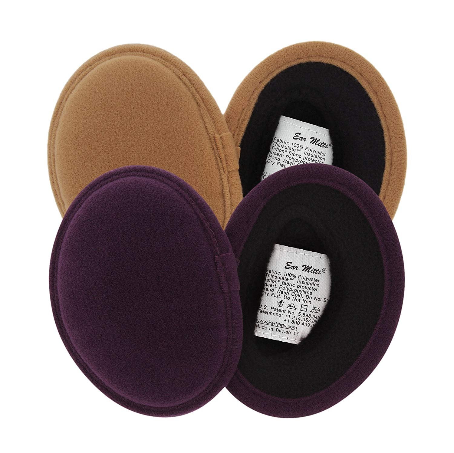 Ear Mitts 2 Pack Ear Mitts Faux Suede Bandless Ear Muffs Warmers