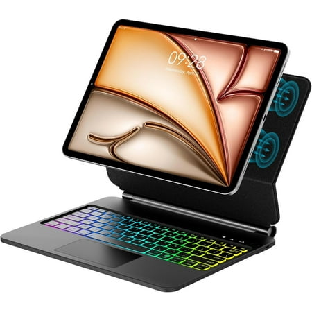Magic Keyboard iPad Air 13 inch iPad Pro 12.9 Case with Keyboard, Upgraded Glass Trackpad, Floating Cantilever Magnetic Stand