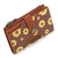 thumbnail image 5 of Wrangler Women's Bifold Wallet with Zipper, ID Window & Card Holder – Stylish and Functional, Brown, 5 of 6