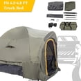 thumbnail image 4 of Pickup Truck Bed Tent for 6.2-6.8 FT Truck Bed, PU 2000mm Double Layer Waterproof & Windproof Tent for 2 Person, Portable Truck Tent for Outdoor Camping, Green Orange, 4 of 11