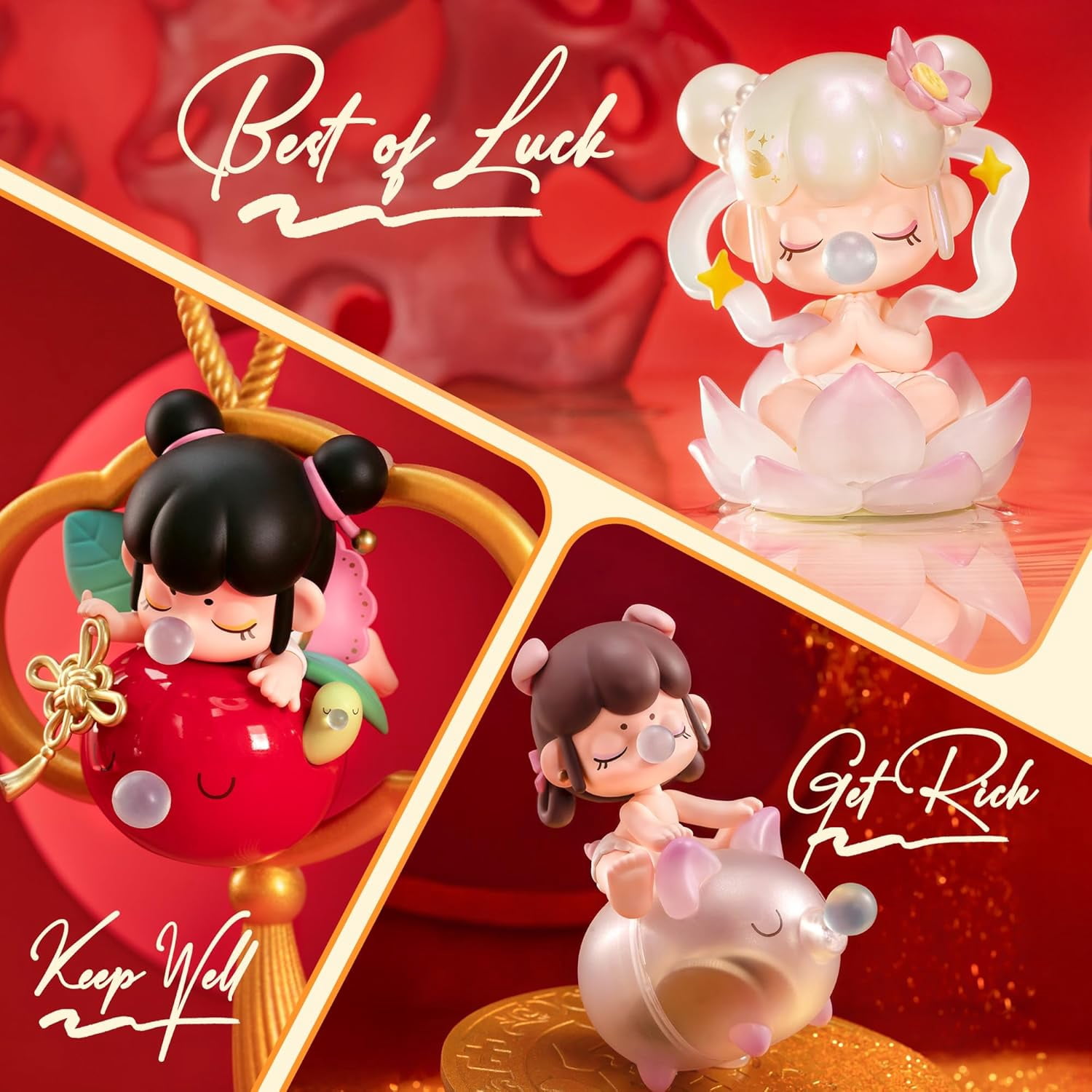 Rolife Best Wishes Series Nanci Blind Box, Random Collectible Action Figure 3.1-3.7 Inch, Mini PVC Desk Decor, Birthday Gift for Teens Adults, Single Box Mystery Style