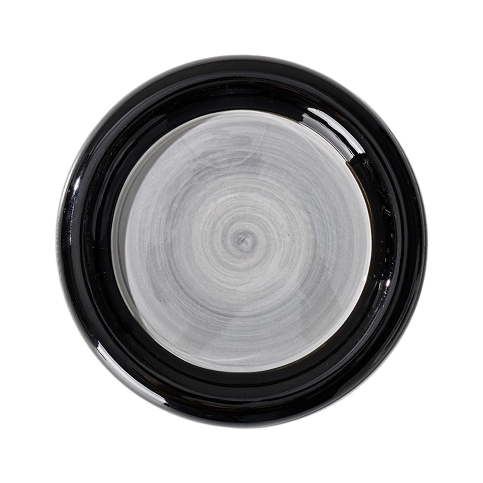 Ceramic Cat Bowl Wide and Flat Dish Durable Stable Cat Food Dish Cat Plates for Small and Medium Pet Cats Small Animals Puppy , Round Large