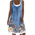 thumbnail image 1 of DPTALR Robe Décontractée Sans Manches à Col Rond Imprimé Floral pour Femmes, 1 of 5