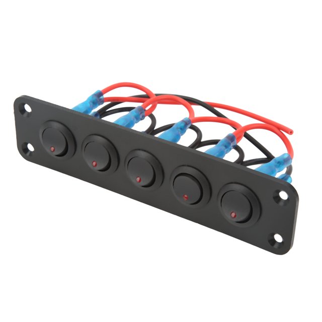 Interruptor basculante de 5 posiciones, panel de interruptores para automóvil, interruptor de encendido y apagado de 5 posiciones, panel de interruptores para automóvil probado y confiable