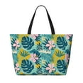 thumbnail image 2 of Kdxio Tropical Floral for Beach Bag for Women Large Beach Tote Bag Waterproof Sandproof Swim Bag with Zipper Pockets Beach Vacation Travel, 2 of 7