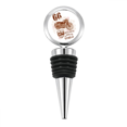 thumbnail image 1 of Motorcycle Flower Text Pattern Illustration Bottle Stopper Stainless Steel Rubber Reusable, 1 of 4