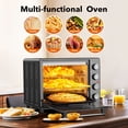 thumbnail image 4 of 34 QT Super-Large  Air Fryer, Electric Toaster Oven Countertop, Pizza, Warm, Broil, Toast, Bake, Air Fry, 1500W, 5  Functions, 85% Oil-Less, 4 of 11