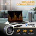 thumbnail image 5 of TREBLAB HD77 Gris - Altavoz portátil Bluetooth-Sonido envolvente HD de 360°-Emparejamiento dual inalámbrico-30W-Tecnología DualBass-Hasta 20H de funcionamiento (renovado), 5 of 5