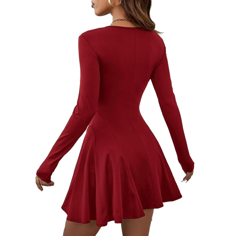 Petite fit and shop flare dresses with sleeves