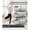 thumbnail image 6 of YR Thick Yoga Mat 1 inch High-density NBR Foam Pilates Exercise Stretching Fitness Mats, Black W/ Bag, 6 of 9