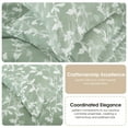 thumbnail image 3 of Nanshing 2 Piece Sage GreenComforter Set, Twin Size Solid Microfiber Print Bedding Set,All Season Leaves Bedding, 3 of 8