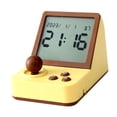 thumbnail image 3 of Reloj despertador digital pequeño con gestión del tiempo para el hogar, la oficina y la sala de estar. Amarillo, 3 of 7