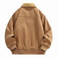 thumbnail image 4 of Miluxas Men's Winter Corduroy Jacket Thick Sherpa Fleece Lined Cotton Full Zip Warm Cargo Zipper Pockets Trucker Work thermal Coffee XL(XL), 4 of 9