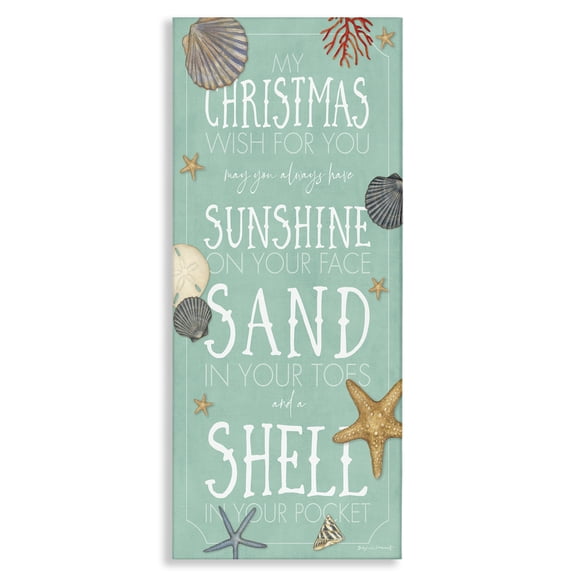 Stupell Industries Traditional Wish For You Christmas Phrase Canvas Art, 13 x 30, by Stephanie Workman Marrott