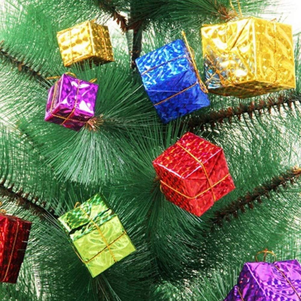 24 Mini Feuille Métallique Cadeau Noeuds adhésive pour décoration couleurs assort 