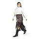 thumbnail image 3 of Falda de vinipiel con flecos Roman Fashion /Tallas Extras, 7063 (Cafe) cafe 38, 3 of 7