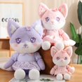 thumbnail image 2 of 2023 Cartoon / Cute / Soft / Big Fox Plush Toy / Purple Pink Skirt Sitting Posture Fox Doll / Children's Birthday Giftpurple68cm Deng Xun unisex, 2 of 2