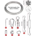 thumbnail image 2 of Sun Shade Sail Hardware Kit 6 inch for Triangle Rectangle Sun Shade Sail Installation, 304 Stainless Steel Sun Shades Outdoor Hardware Kit with 32 ft 1/8" Cable Wire Ropes B, 2 of 5