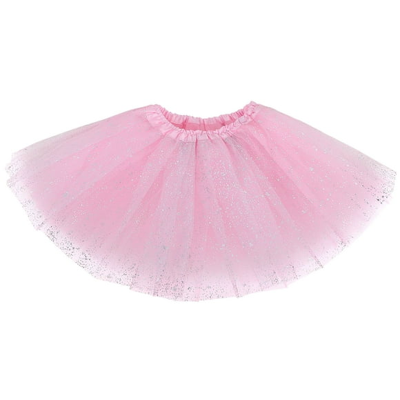 Girls Tutu Pink Tutu Princess Tutu Tulle Dress Up Skirt with Sparkling Sequins Tutu for Toddler Girls, Light Pink, 2-5 Years
