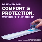 Poise Overnight Ultra Thin Incontinence Pads with Wings, 8 Drop Extra Absorbent, 60 Count