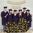 thumbnail image 4 of AKEGAMN 2025 Graduation Class Letters 2.3ft 2025 Graduation Decorations Large Graduation Dot Graduation Cap White Graduation Letters With Class Of 2025 Light -Catching Design: These and elegant 2025, 4 of 6