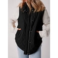 thumbnail image 5 of Sleeveless Fall Winter Jackets for Women Lightweight Stand Collar Cropped  Vest Button Zip Up Quilted Bomber Jacket Warm Coat Outerwear with Pockets, 5 of 6