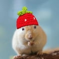 thumbnail image 5 of Yooshoverk Pet Hat, Mini Knitted Hamster, Adjustable Cute Design, Small, Animal Costume Party Accessory, 5 of 6