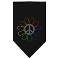 thumbnail image 5 of Pet and Dog Bandana Rhinestone, "Rainbow Peace Flower", 5 of 10