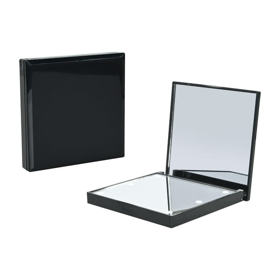 1pc Mini LED Makeup Mirror, Square Handheld Portable Folding Mirror, Carry-on Double-sided Makeup Mirror, High-definition Makeup Mirror