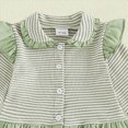 thumbnail image 4 of yboeqw Toddler Girls Clothing 2 Piece Stripe Print Long Sleeve Ruffle Shirt Top Wide Leg Pants Sets Fall Winter Outfits,Size 18-24 Months, 4 of 5