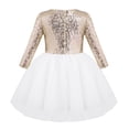 thumbnail image 6 of MSemis Kids Flower Girl Dress Princess Mesh Sequined Wedding Birthday Party Dress, 6 of 6