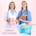 thumbnail image 4 of Bolsa de cosméticos Kacctyen Nurse Chenille Letter PVC Multicolor x6, 4 of 6