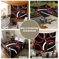 thumbnail image 6 of Red Geometric Large Tapestry for Bedroom Wall Hanging Tapestry, Vintage Abstract Stripes Aesthetic Art Ceiling Backdrop Tapestries Poster Blanket Wall Decor for Teens Room Living Room Dorm 100" x 59", 6 of 8