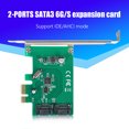 thumbnail image 2 of PCIE a 2 puertos Tarjeta de expansión SATA 6GBPS PCI Express SATA 3.0 Tarjeta controladora JShteea El nuevo, 2 of 5